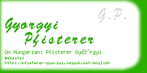 gyorgyi pfisterer business card